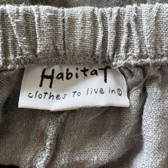 Habitat Clothes To Live In 100% Linen Wide Leg Gray Pants - Picture 4 of 6